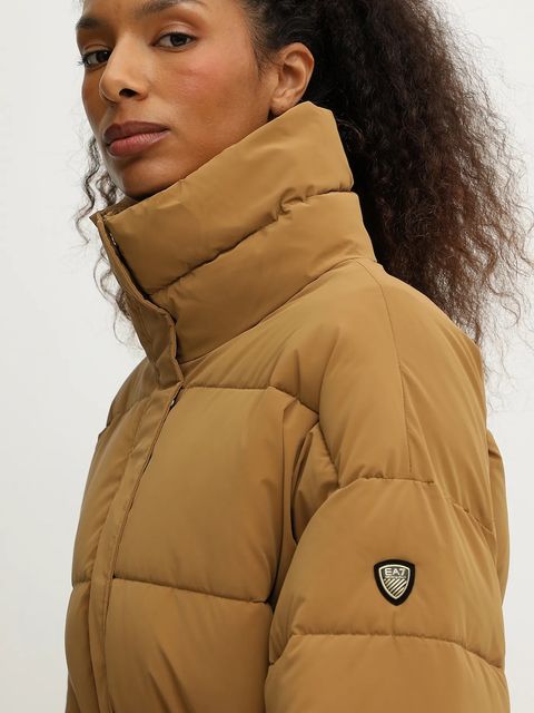 EA7 Emporio Armani kurtka kolor brązowy zimowa AF16078.7W000652