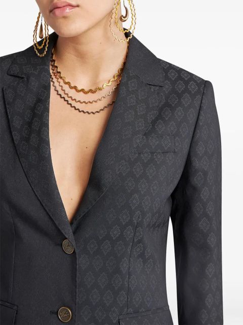 ETRO patterned-jacquard wool blazer - Black - zdjęcie produktu nr 2