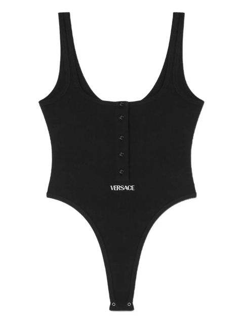 Versace Logo ribbed bodysuit - Black - zdjęcie produktu nr 1
