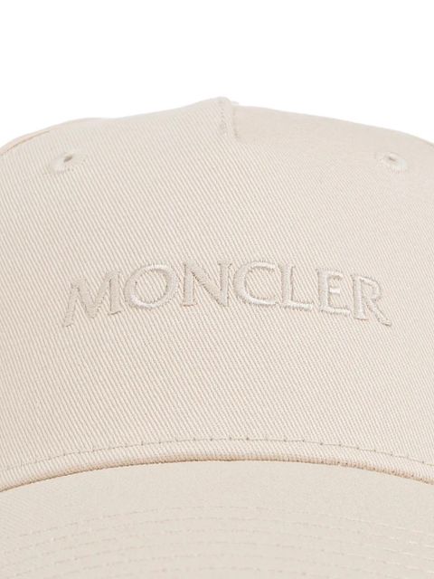 Moncler logo-embroidered cap - Neutrals