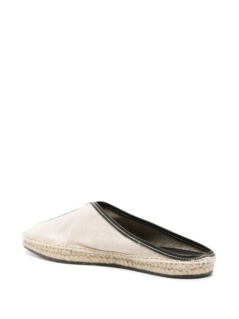 TOTEME leather-trim espadrille slippers - Neutrals