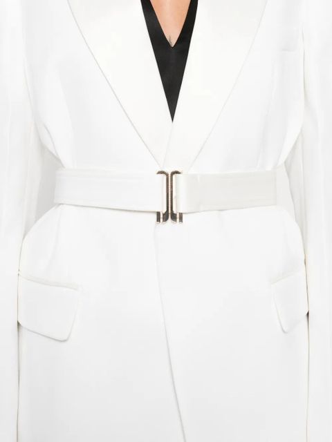 Victoria Beckham belted lapel blazer - White
