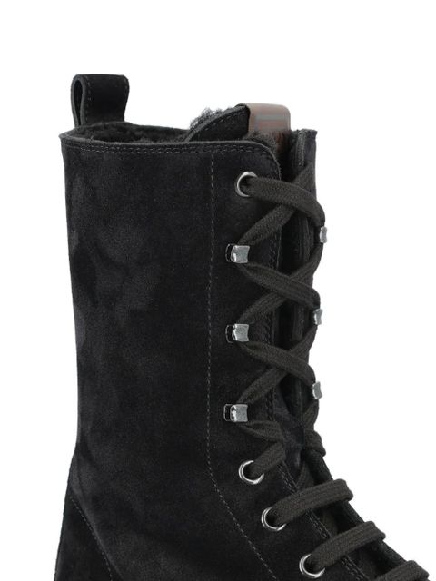 Tod's suede lace-up boots - Black