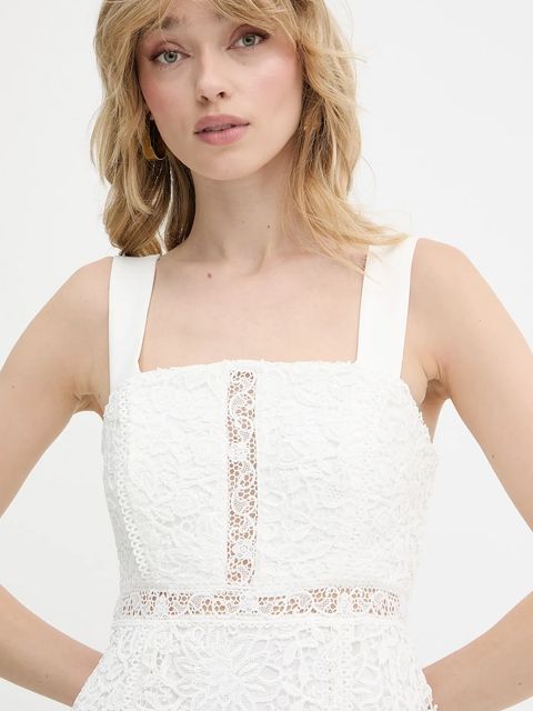 Morgan sukienka kolor biały midi dopasowana ROVIDA