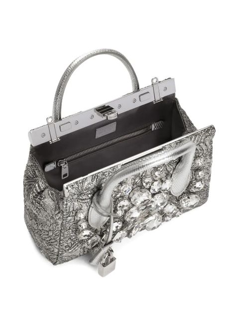 Dolce & Gabbana mini Marlene Day embroidery tote bag - Silver - zdjęcie produktu nr 2
