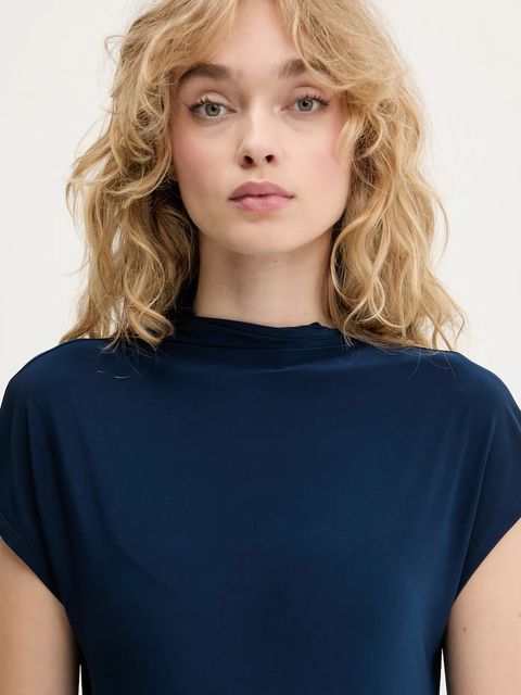 Calvin Klein sukienka kolor granatowy midi dopasowana LV044C237G