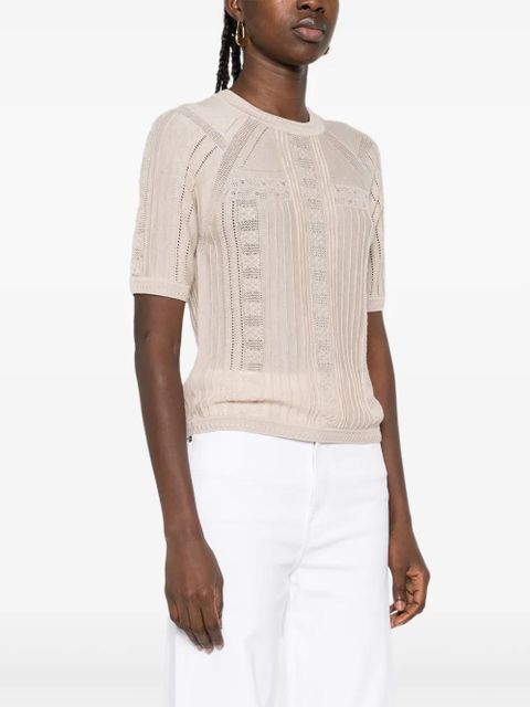 Ba&Sh Philo eyelet-knit top - Neutrals