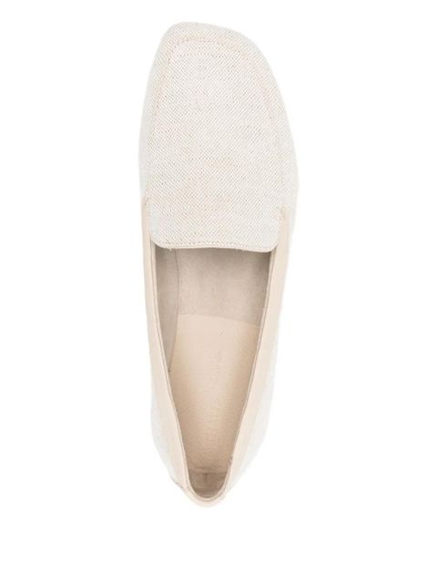 KHAITE textured loafers - White