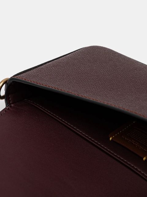 Coach torebka skórzana kolor bordowy