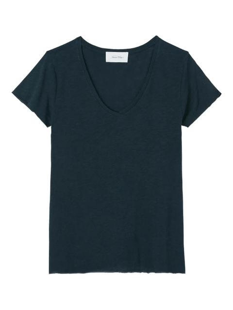 American Vintage Jacksonville V-neck T-shirt - Blue - zdjęcie produktu nr 1