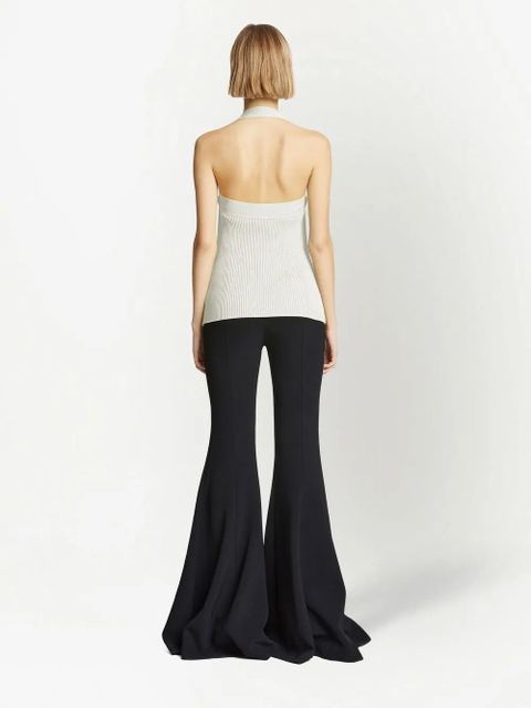 Proenza Schouler ribbed-knit halterneck knitted top - White