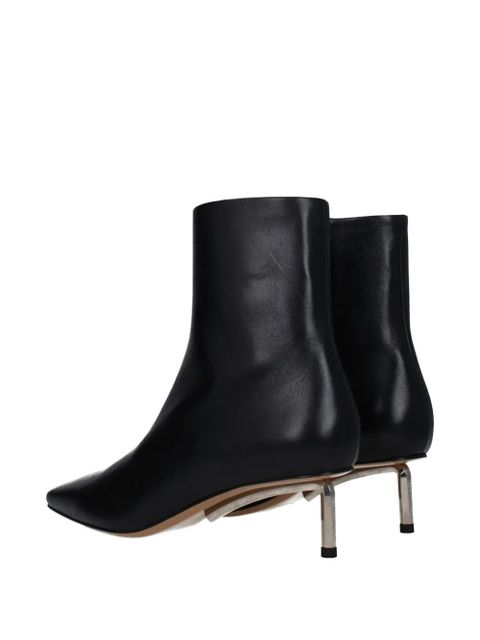 Off-White geometric-heel pointed-toe ankle boots - Black