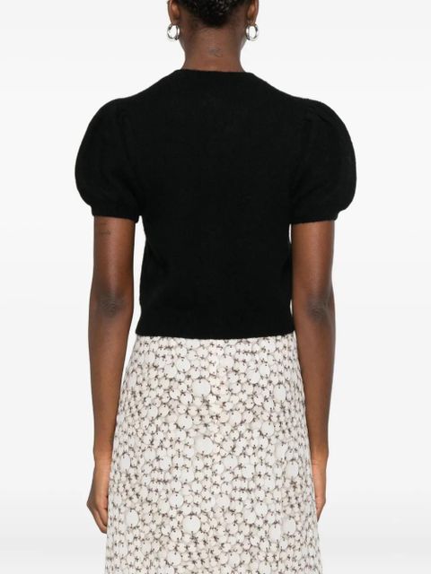 DÔEN puff-sleeve cardigan - Black