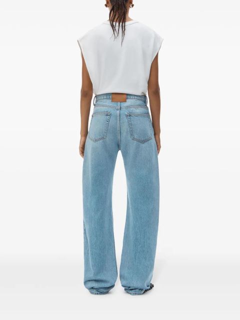 Alexander Wang logo-embossed jeans - Blue