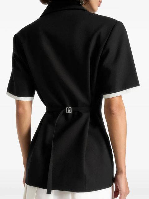 Manière De Voir Baya pleated-skirt blazer mini dress - Black