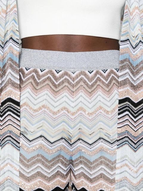 Missoni zigzag-knit straight-leg trousers - Blue