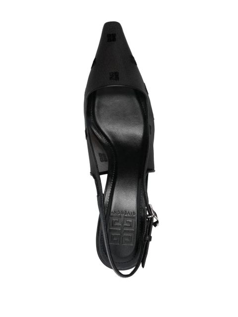 Givenchy 65mm logo-plaque leather pumps - Black