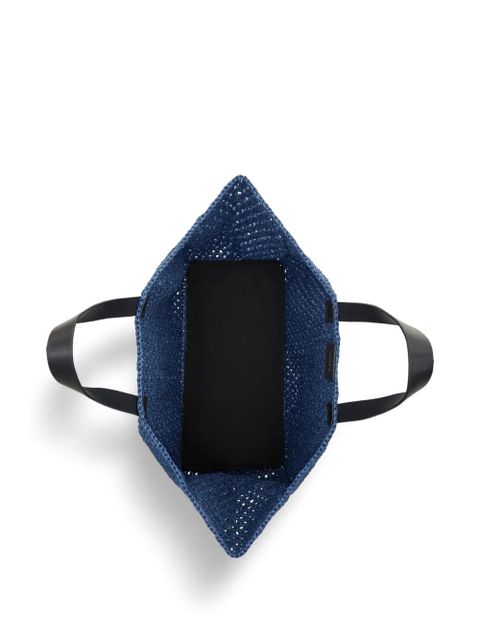 ANINE BING large Rio logo-appliqué tote bag - Blue