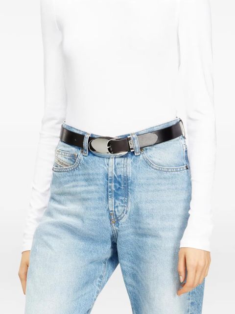 Diesel sculptural-buckle belt - Black