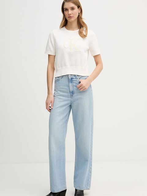 Calvin Klein Jeans t-shirt bawełniany - zdjęcie produktu nr 2