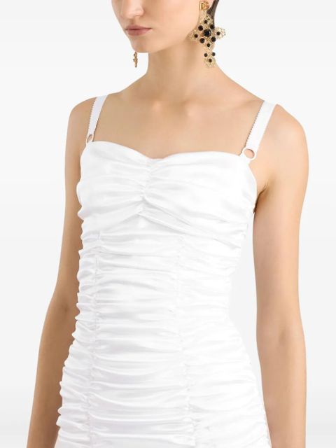 Dolce & Gabbana ruched mini dress - White