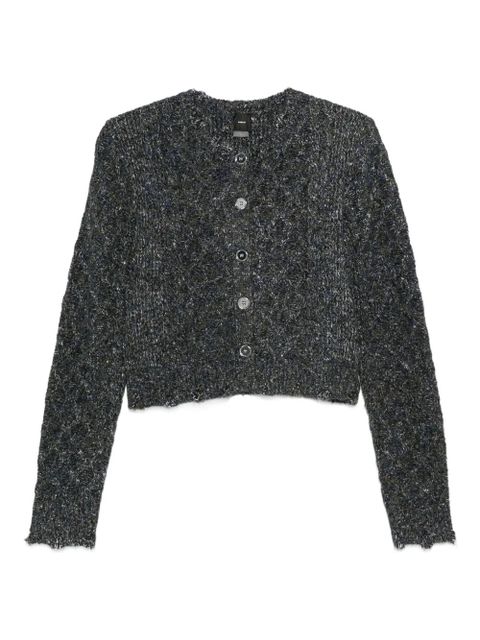 PINKO metallic-knit cardigan - Grey - zdjęcie produktu nr 1