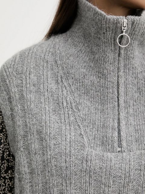 Marc O'Polo kamizelka z dodatkiem wełny damska kolor szary 5000007565