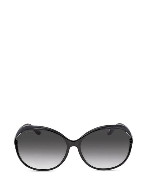 Ferragamo oval full-rim sunglasses - Black - zdjęcie produktu nr 1