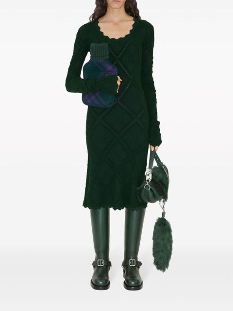 Burberry Aran long-sleeve knitted dress - Green - zdjęcie produktu nr 2