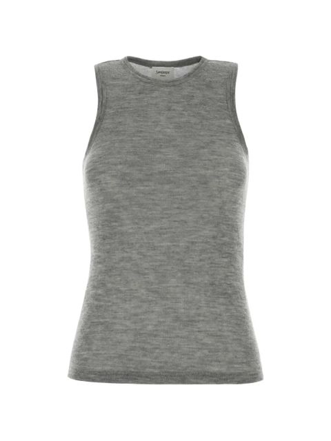 Saint Laurent melange-effect tank top - Grey - zdjęcie produktu nr 1