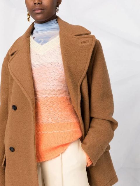 Marni double-breasted short coat - Brown - zdjęcie produktu nr 2