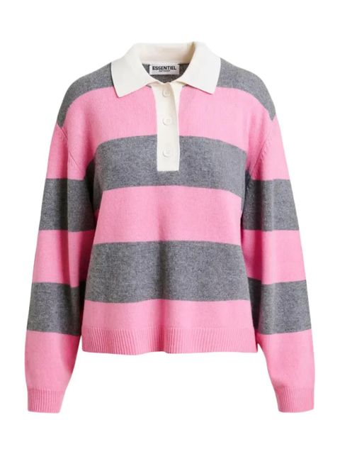 Essentiel Antwerp striped polo - Pink - zdjęcie produktu nr 2