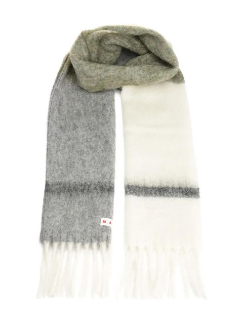 Marni ombre fringed scarf - White - zdjęcie produktu nr 1