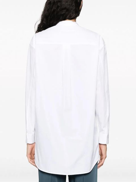 Jil Sander band-collar cotton poplin shirt - White