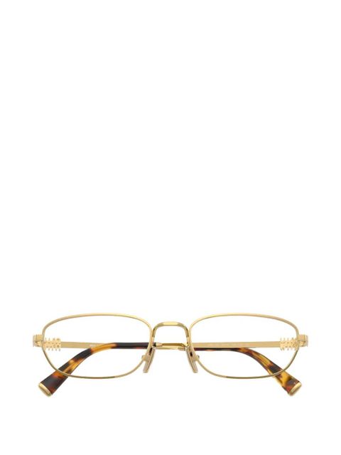 Miu Miu Eyewear geometric-frame tortoiseshell glasses - Gold