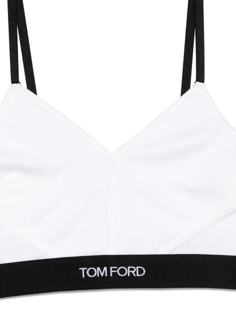 TOM FORD logo-band bra - White