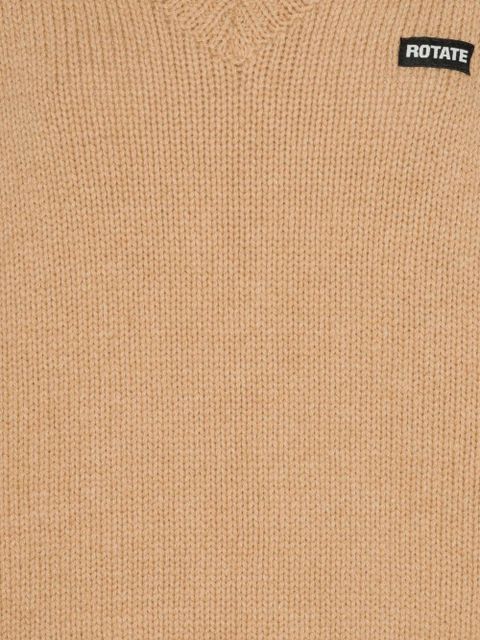 ROTATE BIRGER CHRISTENSEN V-neck wool sweater - Brown