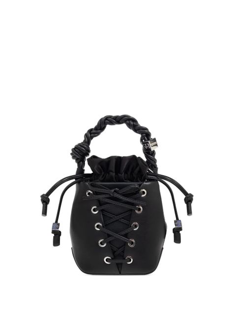 GANNI recycled-leather tote bag - Black - zdjęcie produktu nr 1