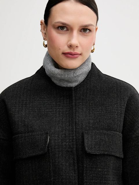 Sandro Ferrone kurtka kolor zielony przejściowa oversize S23YBFBRUCE