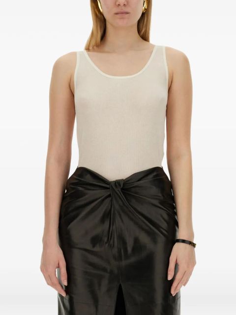 Saint Laurent scoop-neck tank top - Neutrals - zdjęcie produktu nr 1