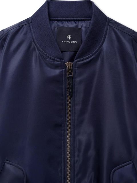 ANINE BING Leon zip-fastening bomber jacket - Blue