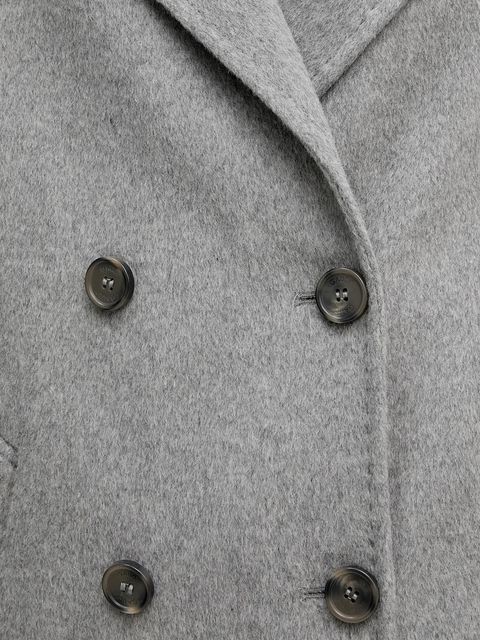 Gaudi płaszcz z dodatkiem wełny kolor szary 521FD35010