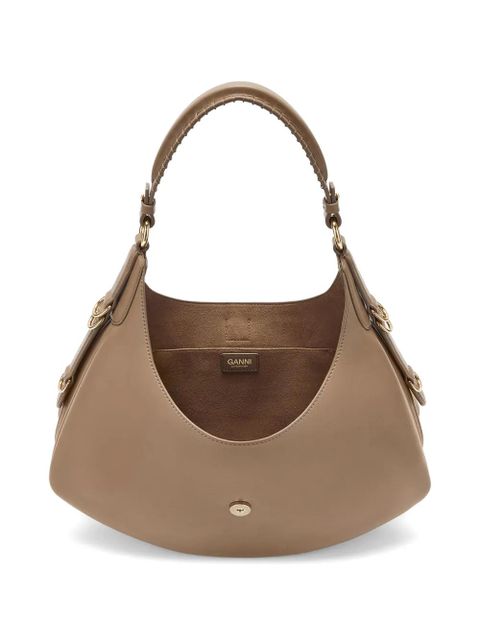 GANNI smal Kat buckle shoulder bag - Neutrals