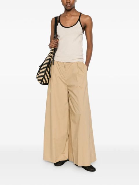 SOLOTRE pocket pleated palazzo pants - Neutrals - zdjęcie produktu nr 2