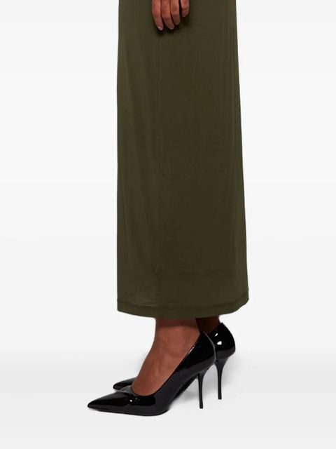 WARDROBE.NYC sheer long-sleeves maxi dress - Green - zdjęcie produktu nr 2