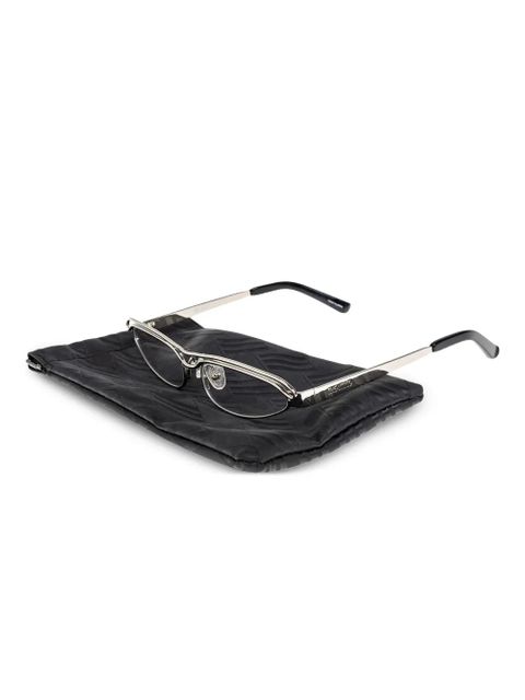 The Attico oval-frame glasses - Silver