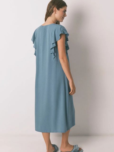 women'secret koszula nocna damska kolor zielony 4362325