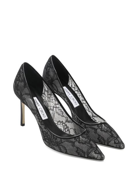 Jimmy Choo Romy lace pointed pumps - Black - zdjęcie produktu nr 2