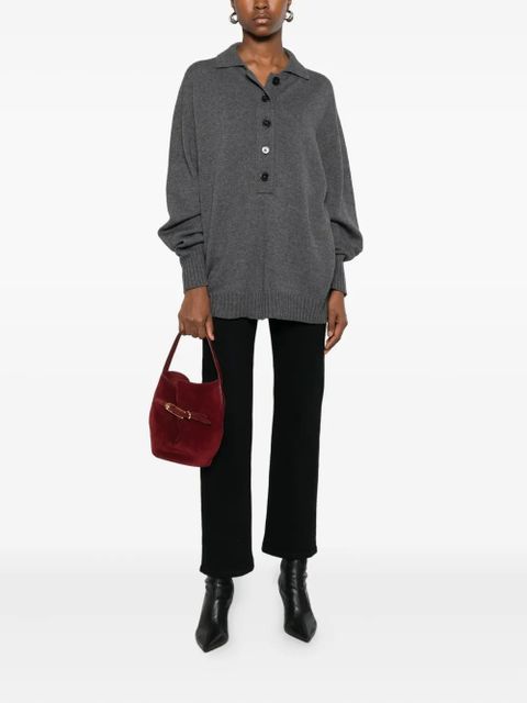 TWINSET buttoned polo-collar sweater - Grey - zdjęcie produktu nr 2