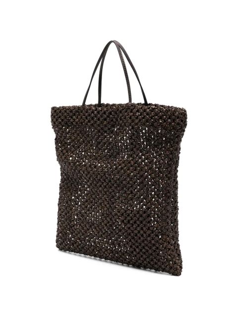The Row mini Barn weaved tote bag - Brown - zdjęcie produktu nr 2